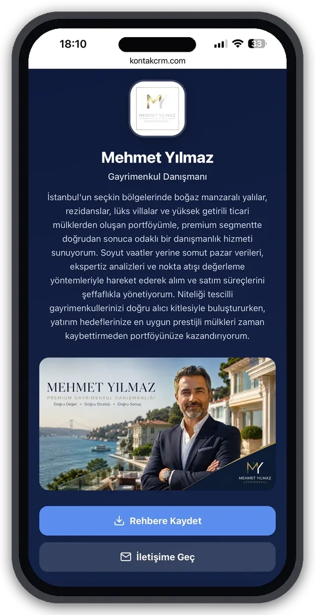 Dijital kartvizit — Paylaştığınız herkes sizi tek dokunuşla kaydetsin